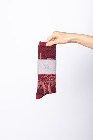 Paisley Socks - Red