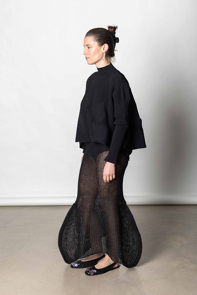 Panini Pulled Skirt - Black