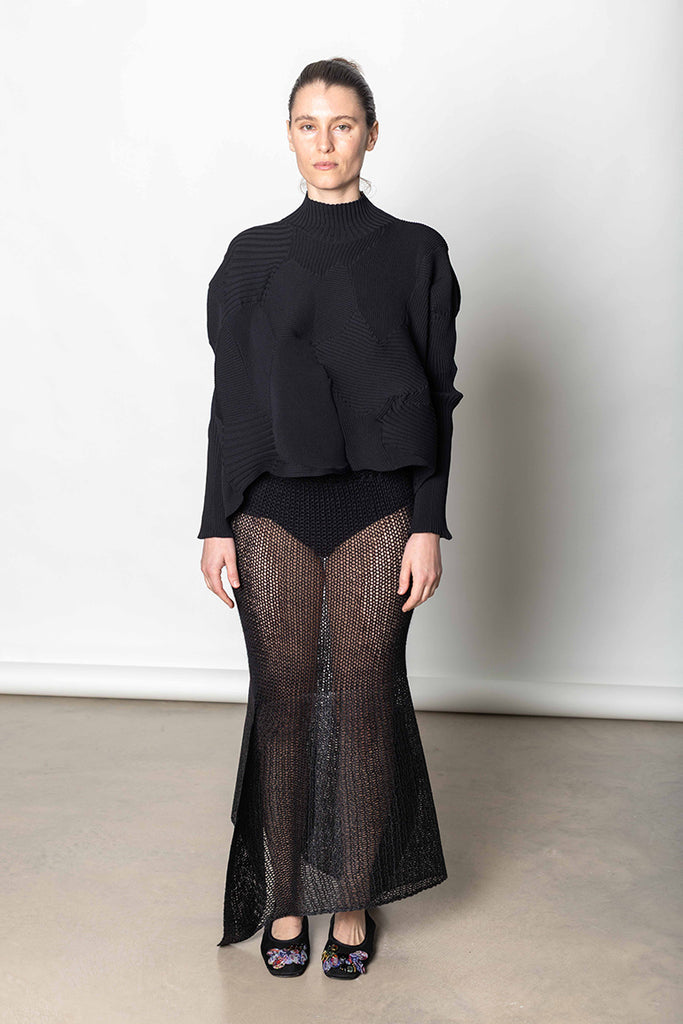 Panini Pulled Skirt - Black