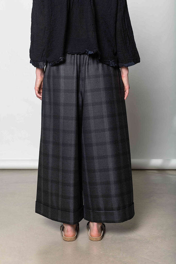 Pantalone Trousers Pigiama Tasche Check - Anthracite/Grigio