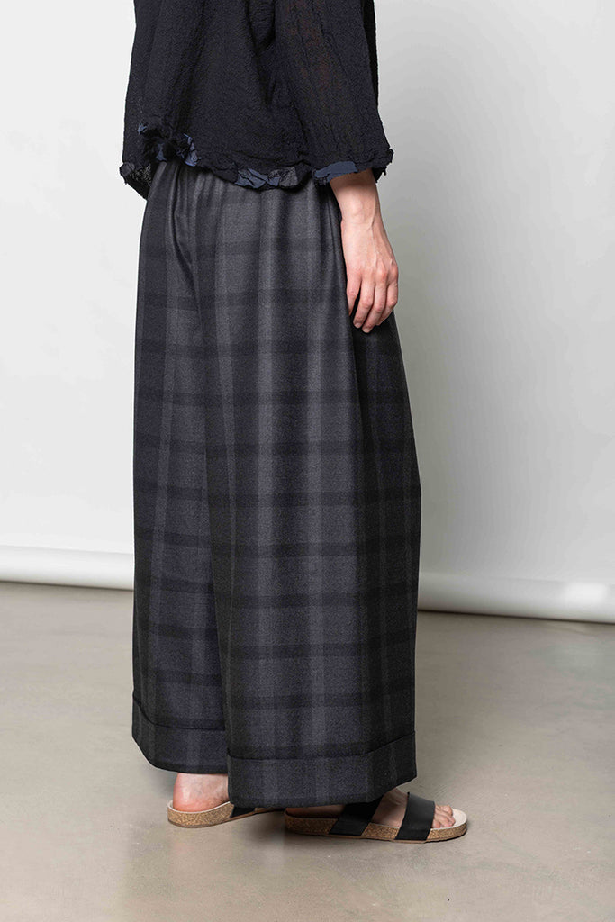Pantalone Trousers Pigiama Tasche Check - Anthracite/Grigio