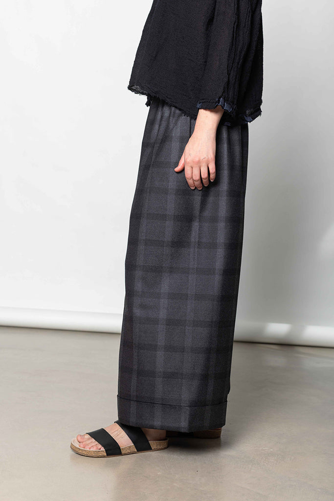 Pantalone Trousers Pigiama Tasche Check - Anthracite/Grigio