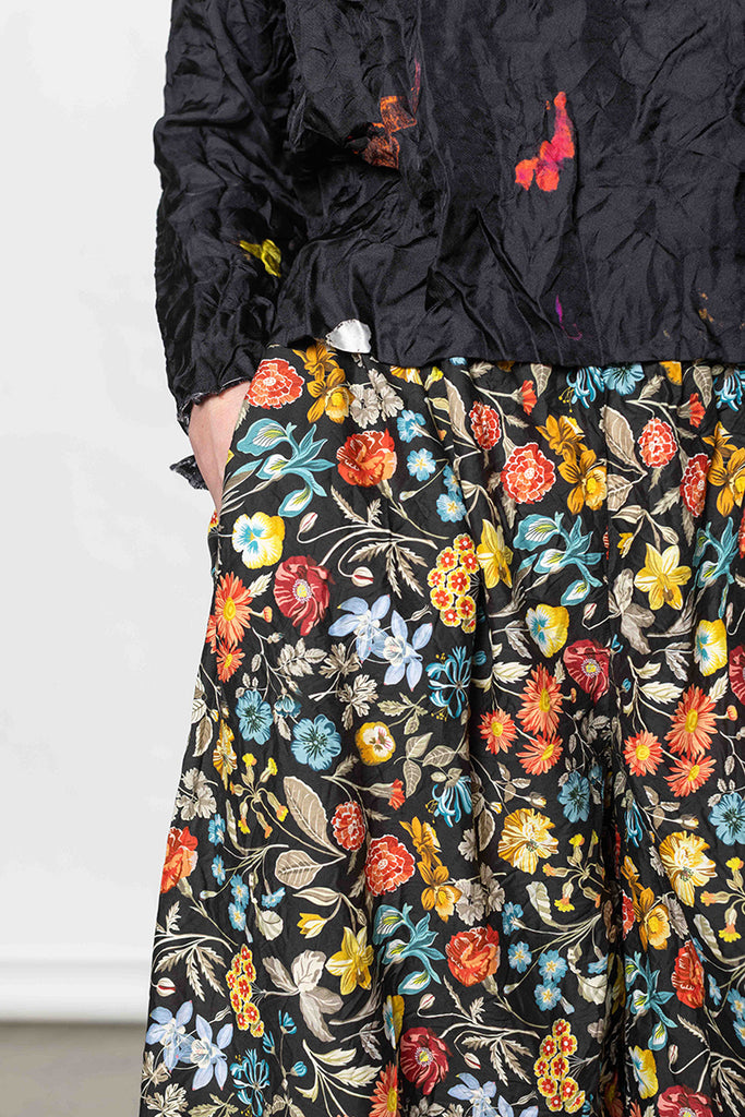 Pantalone Trousers Pigiama Tasche Lavato - Multi Floral