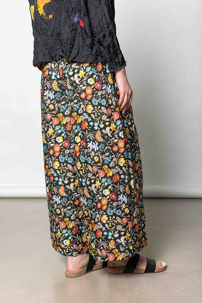 Pantalone Trousers Pigiama Tasche Lavato - Multi Floral