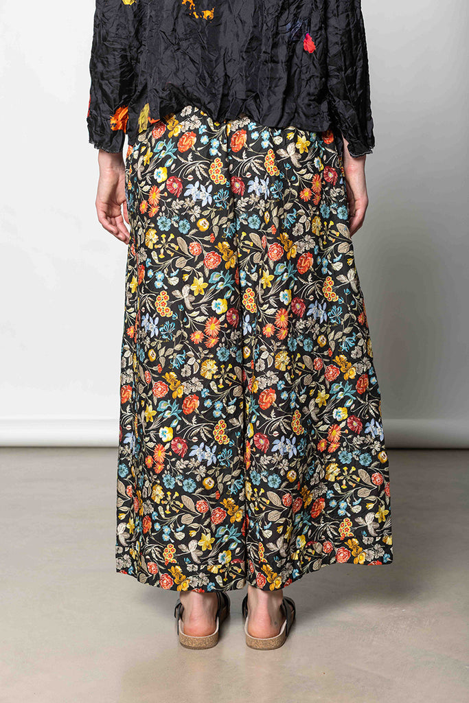 Pantalone Trousers Pigiama Tasche Lavato - Multi Floral