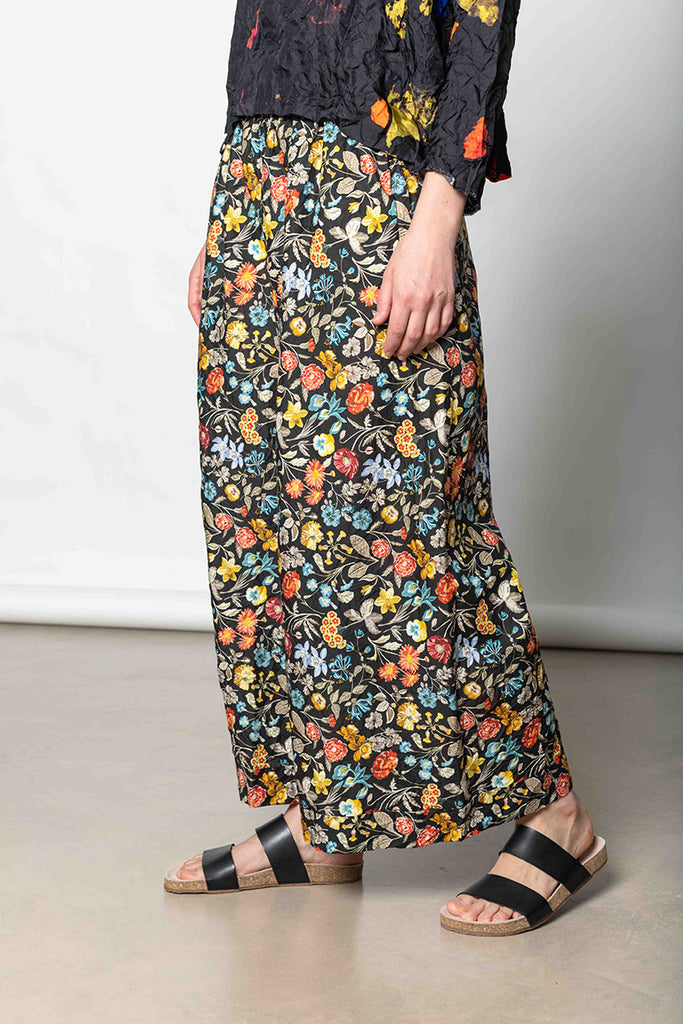 Pantalone Trousers Pigiama Tasche Lavato - Multi Floral