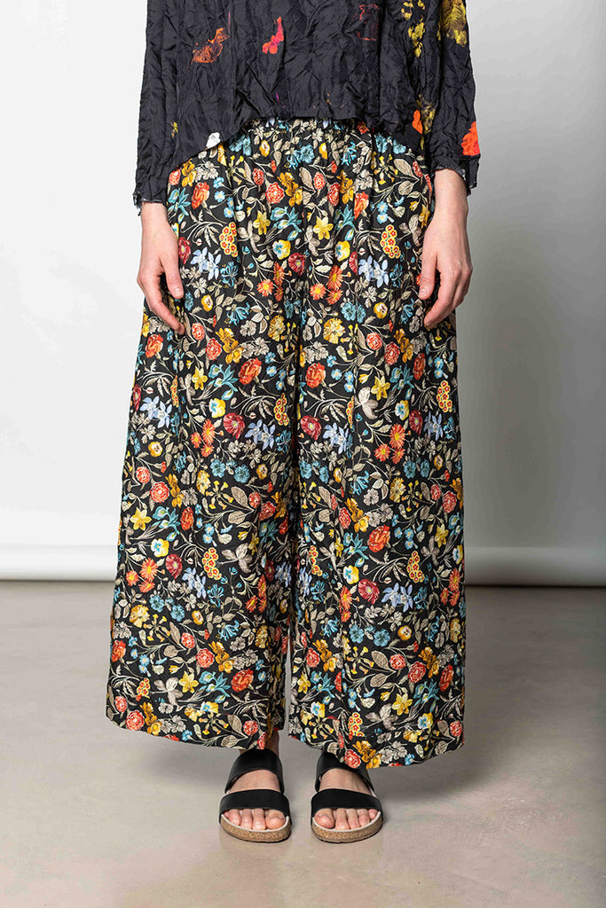 Pantalone Trousers Pigiama Tasche Lavato - Multi Floral
