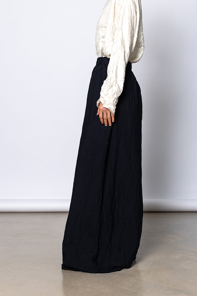 Pantalone Trousers Pigiama Stretto Lavato - Black