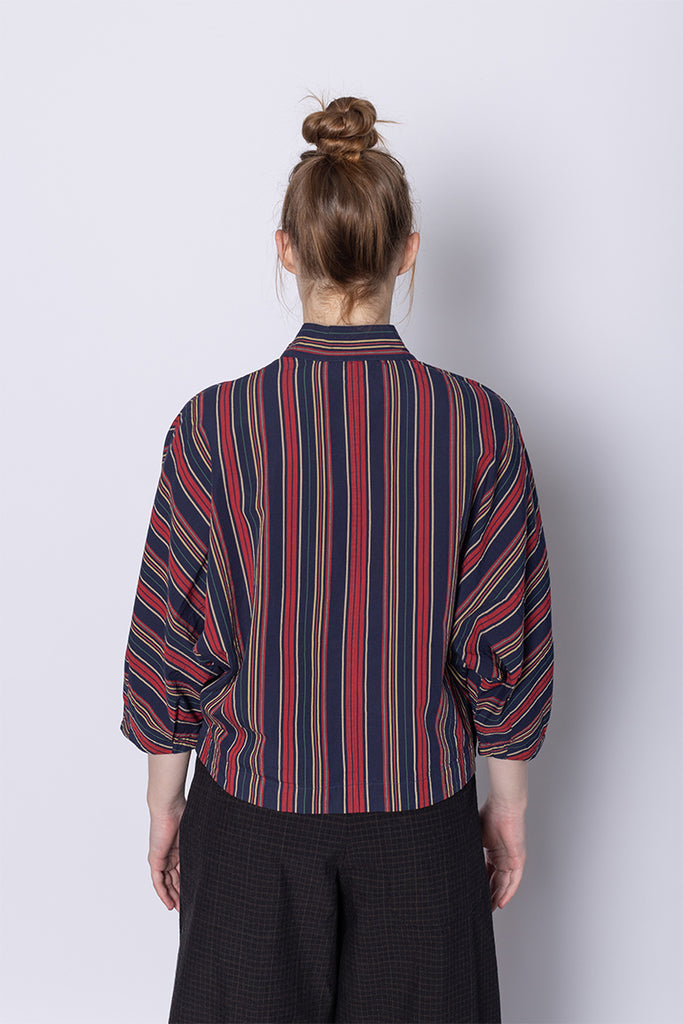 Pantry Stripe Cotton Wrap Shirt - Multi