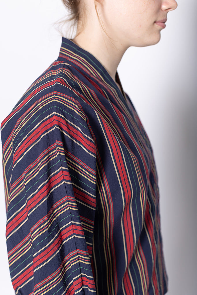 Pantry Stripe Cotton Wrap Shirt - Multi