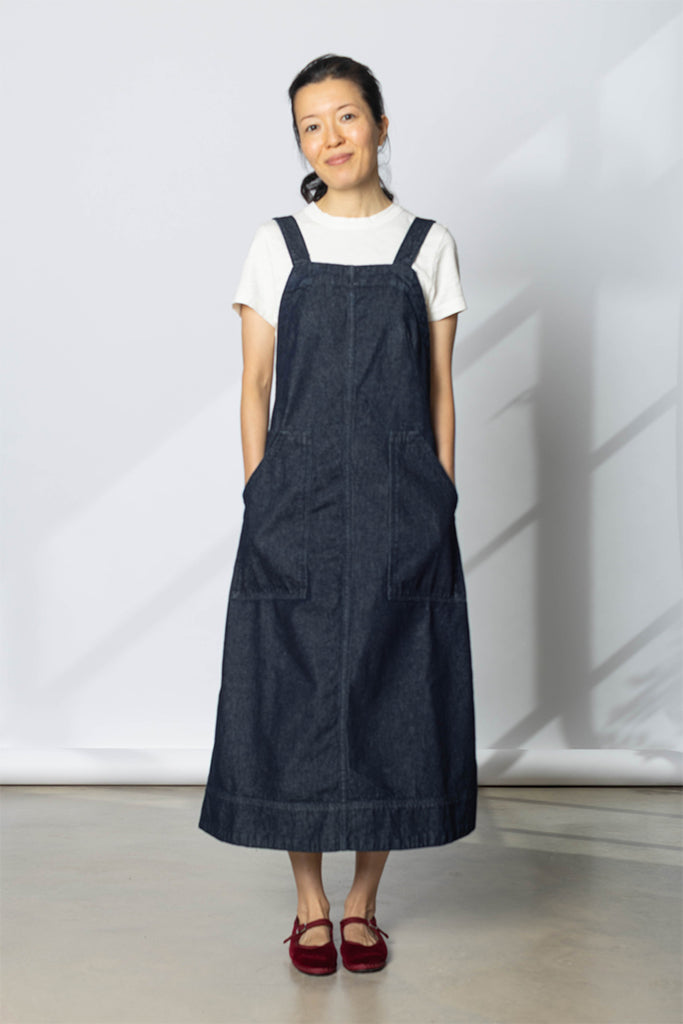Patch Pocket Denim Dungaree Dress