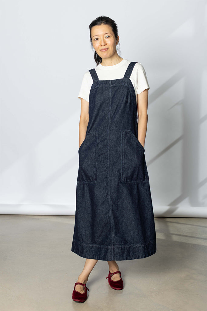 Patch Pocket Denim Dungaree Dress