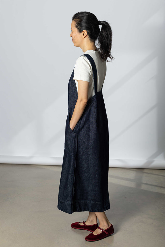 Patch Pocket Denim Dungaree Dress