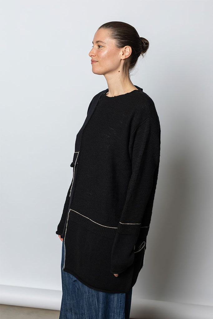 Patchwork Pullover - Black
