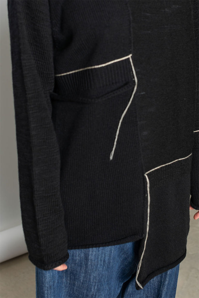 Patchwork Pullover - Black