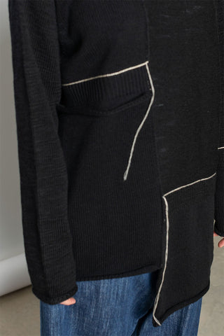 Patchwork Pullover - Black
