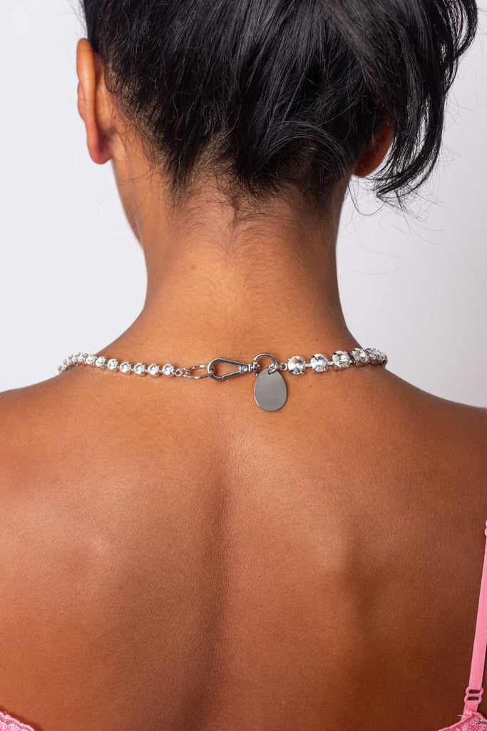 Pearl & Crystal Daisy Floret Necklace