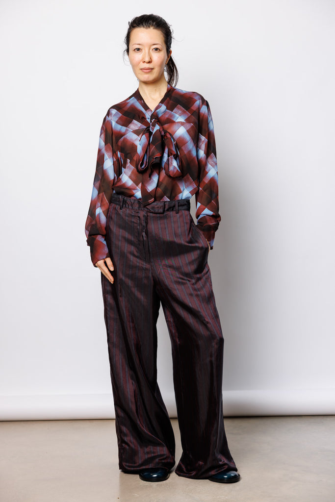 Penn Wide Leg Pants - Burgundy
