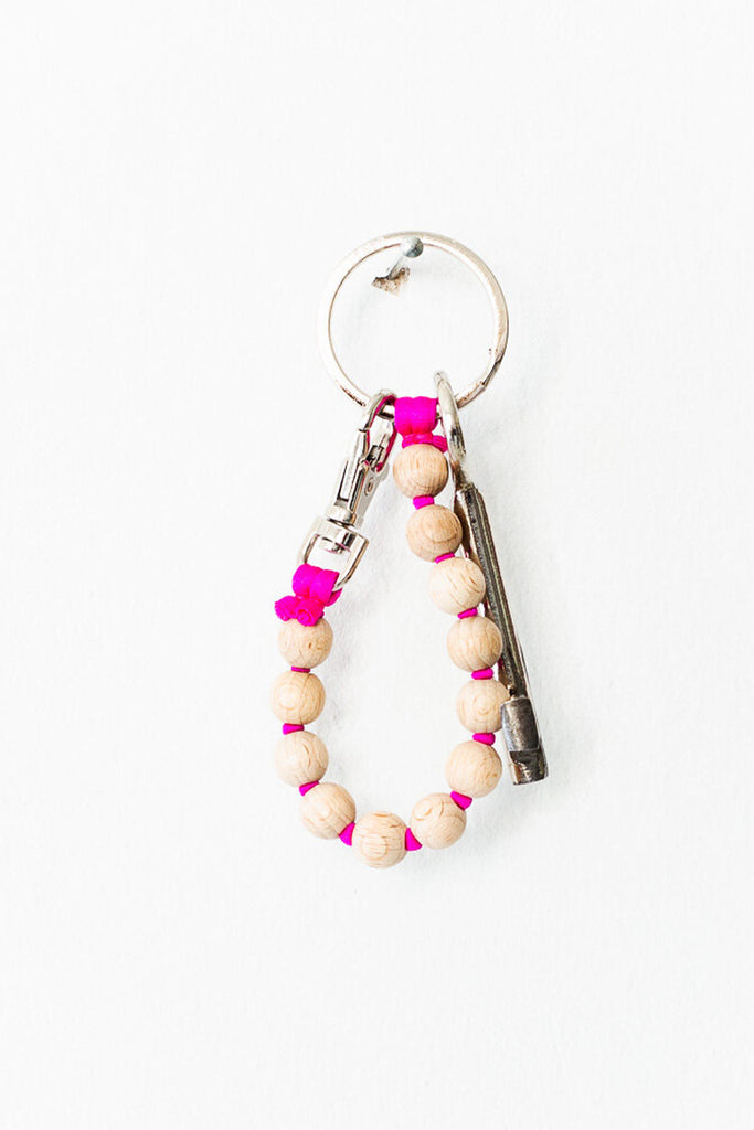Perlen Short Keyholder - Natural/Pink
