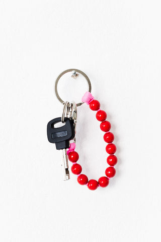 Perlen Short Keyholder - Red/Pink