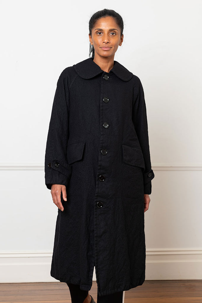 Peter pan collar wool coat hotsell