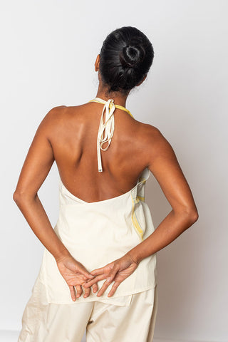 Philippe Weisbecker Apron Top - Creamy White/Ochre