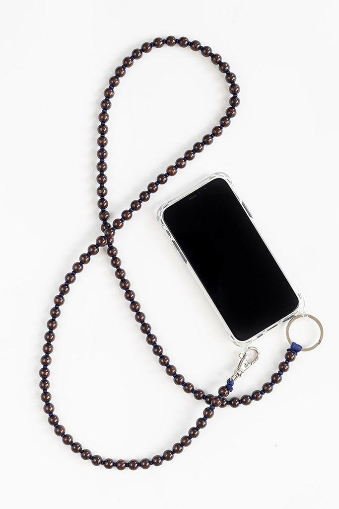 Handykette Phone Necklace - Brown/Dark Blue