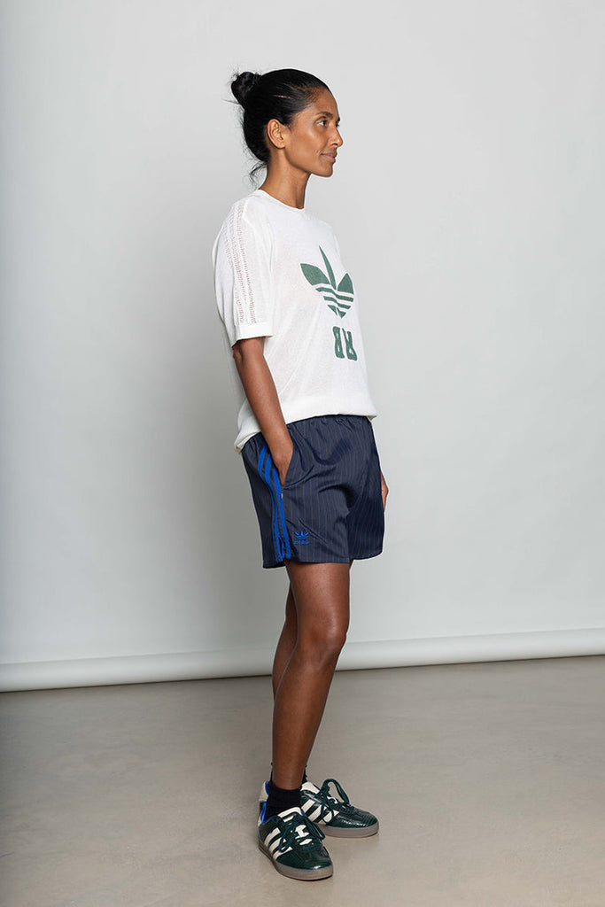 Pinstripe Shorts - Night Navy