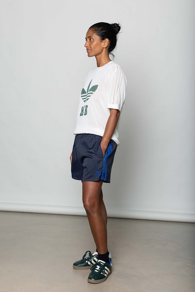 Pinstripe Shorts - Night Navy