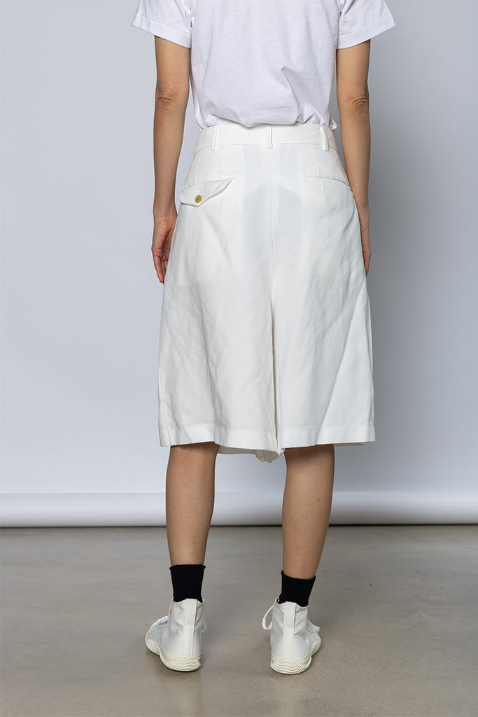 Pleated Shorts - White