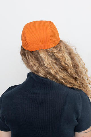 Pleats Cap - Orange