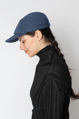 Pleats Cap AW24 - Greyish Navy