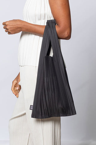 Pleats Shopping Bag - Black