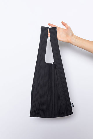 Pleats Shopping Bag - Black