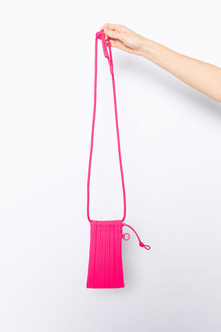 Pleats Mini Pochette - Bright Pink