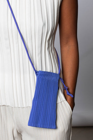 Pleats Mini Pochette - Blue