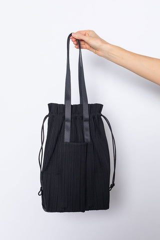 Pleats Tote Bag - Black
