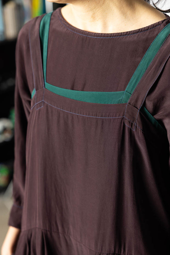 Garment Dyed French Slip Dress - Pecan