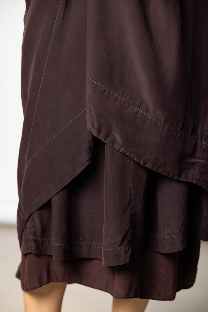 Garment Dyed French Slip Dress - Pecan