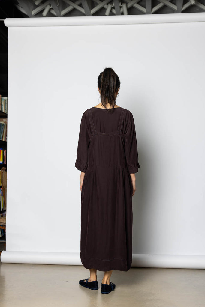 Garment Dyed French Slip Dress - Pecan