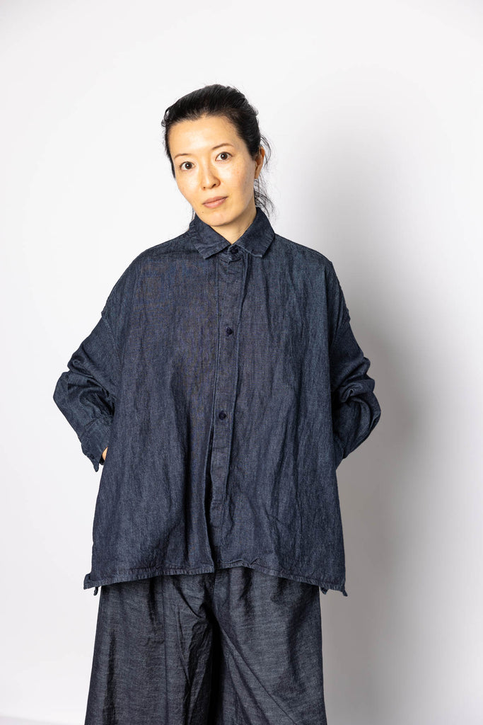 Washed Denim Shirt - Indigo