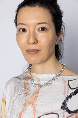 Pearl & Crystal Daisy Floret Necklace