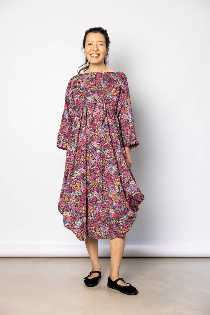 Washed Liberty Floral Print Dress - Multi