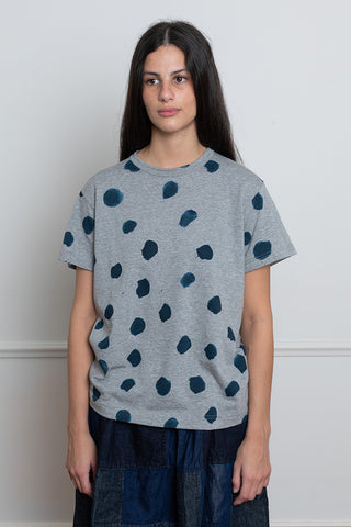 Polka Dot T-Shirt - Grey Marle/Ink