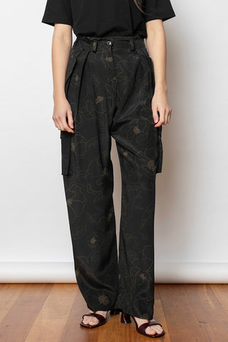 Polkam Pants - Black Floral