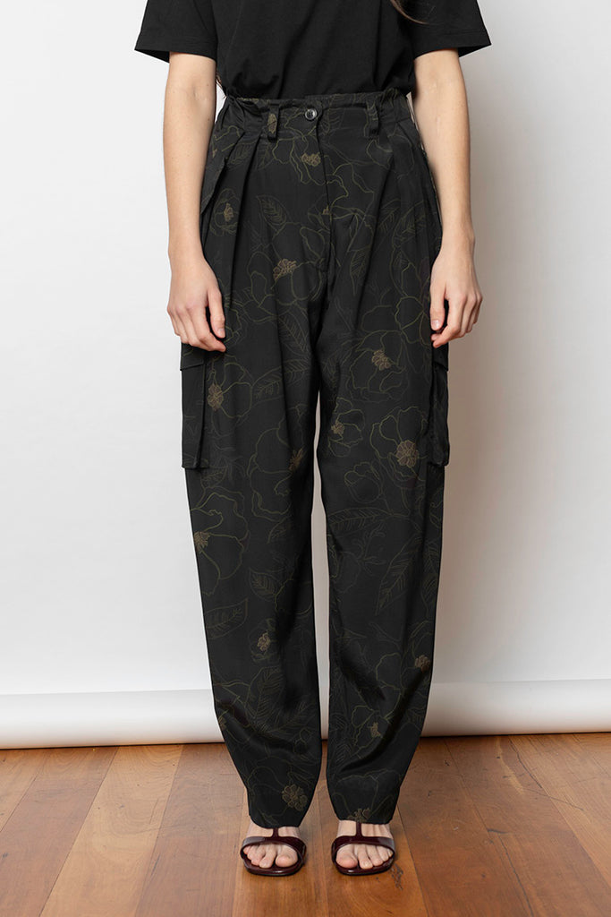 Polkam Pants - Black Floral