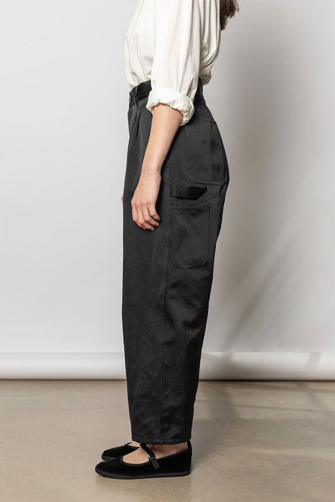 Polke Satin Pants - Black
