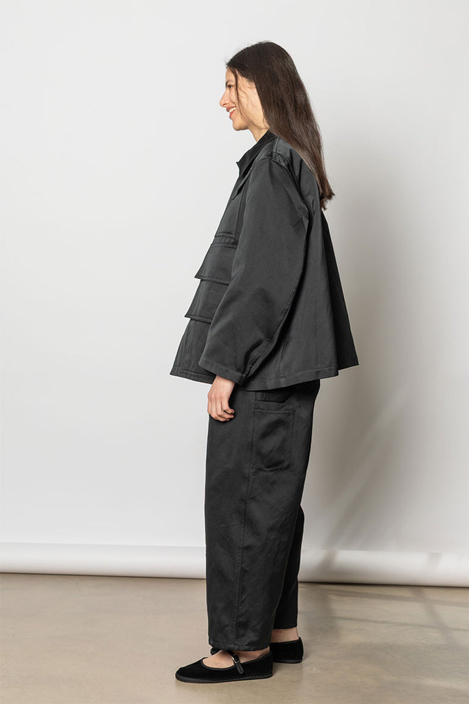 Polke Satin Pants - Black