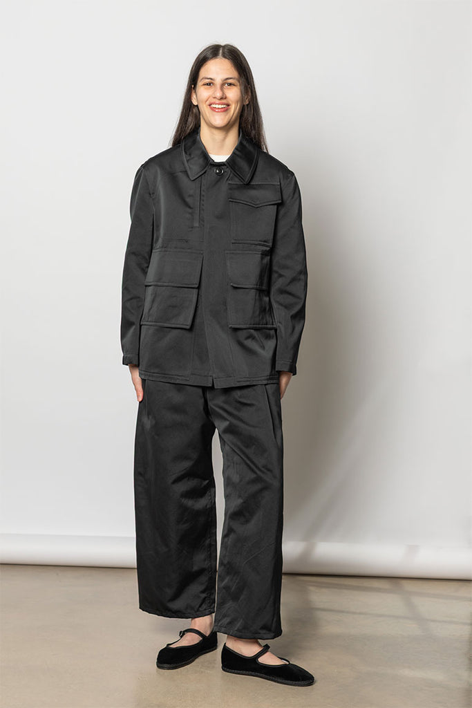 Polke Satin Pants - Black