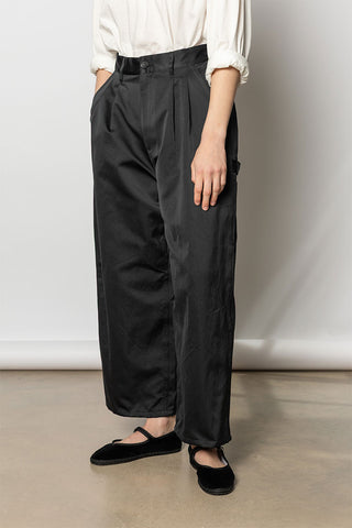 Polke Satin Pants - Black